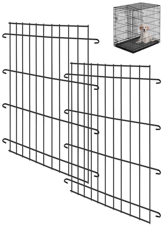 Tandefio 2 Pack Dog Crate Divider Panel for 24 Inch Crates - Adjustable Metal Pet Kennel Divider for Large, Medium & Small Dogs | Easy Installation & Secure Design (15.4 x 16.9 Inches) - Image 1